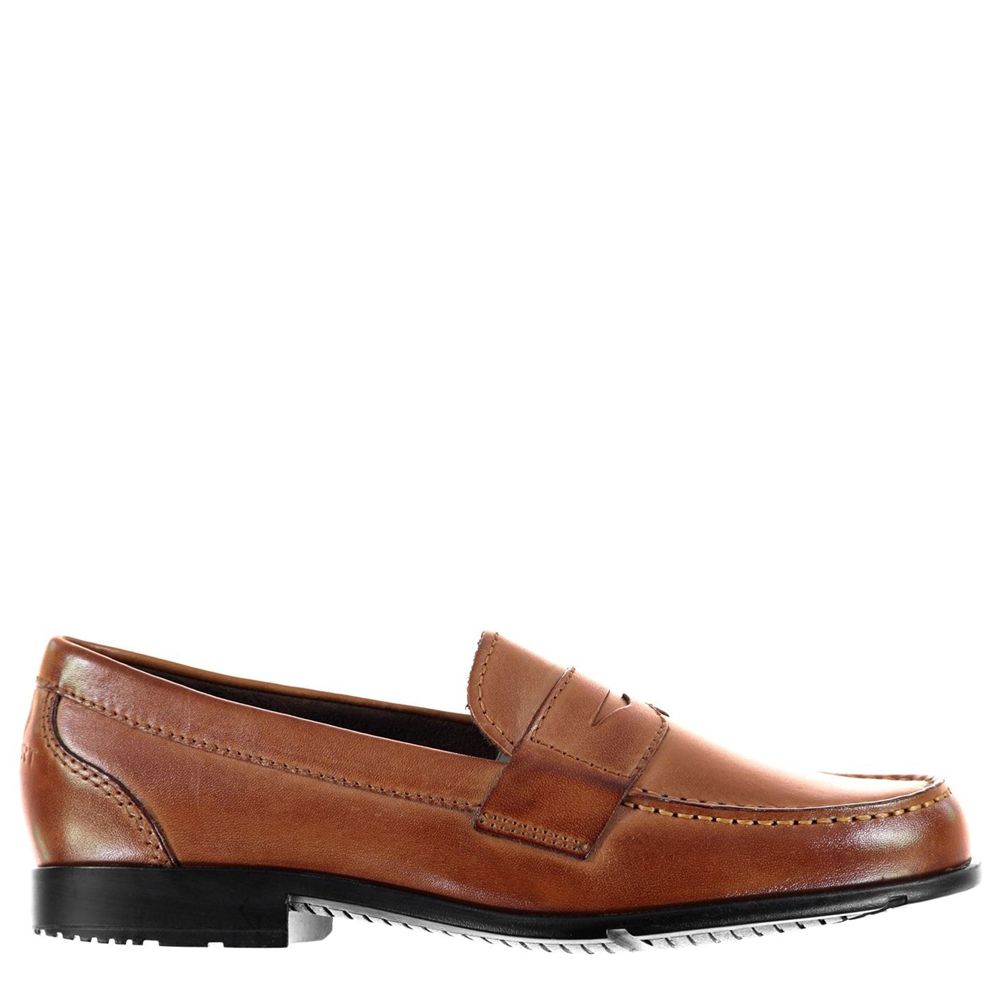 Rockport Men's Loafers - Dark Brown - USA (8165TWNSX)